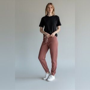 Blu Pepper Rust Drawstring Lounge  Jogger Pants